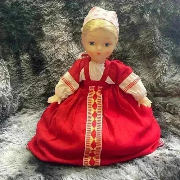 Russian Tea  Cozy with Vinyl Doll Head - Picture 1 of 15